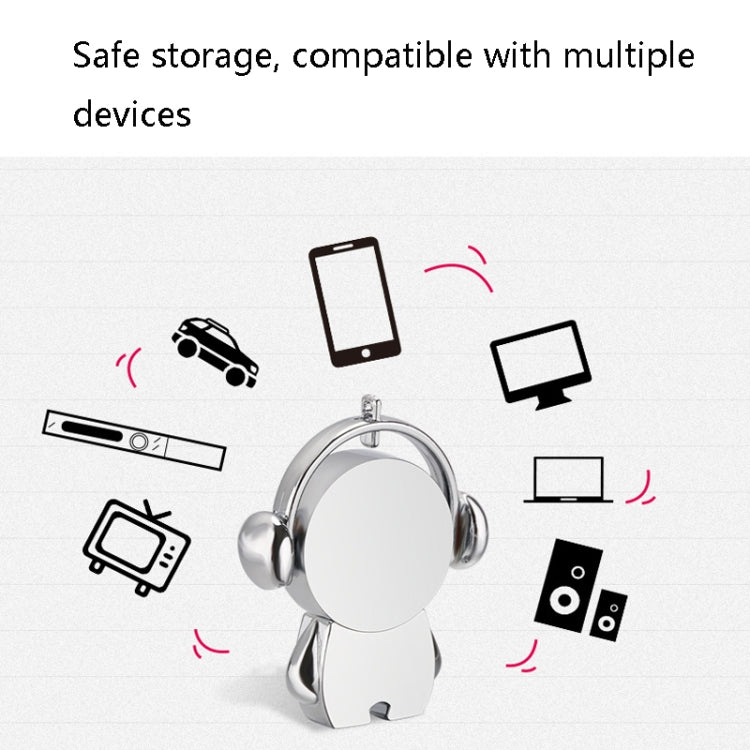 Y01 Metal Musician Car Cartoon Style U Disk, Capacity: 32GB(Rose Gold) - free shipping - PMC TechLife - Order now!