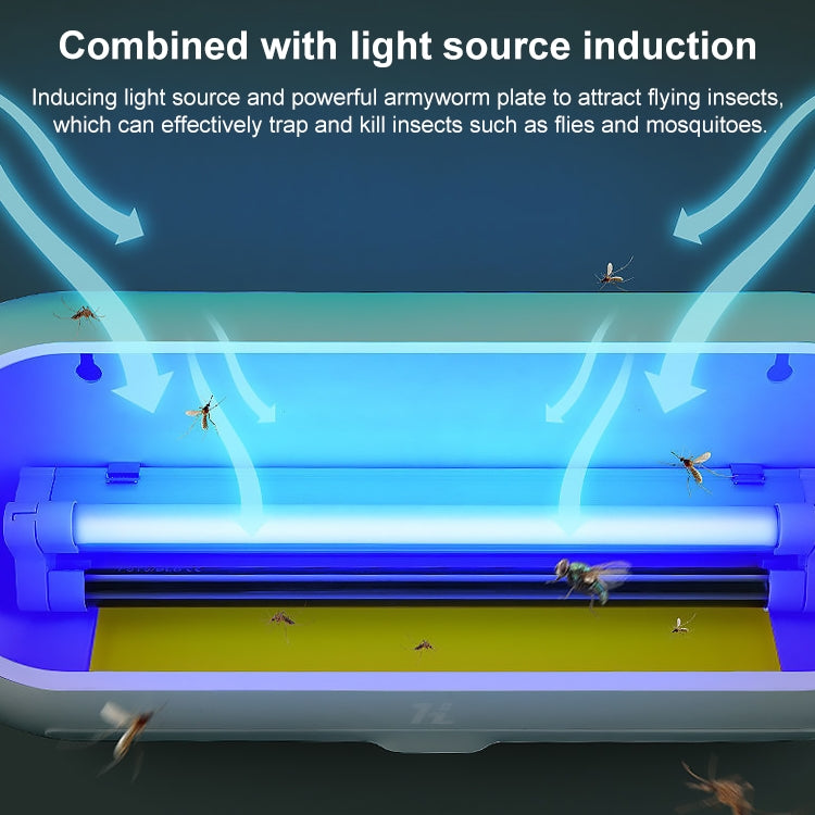 HanZhang Sticky Trap Mosquito Lamp Restaurant Hotel Hanging Electronic Fly Killer CN Plug, Specification: White 16W Double Lamp Tube 4 Light Tube - Repellents by PMC TechLife | Online Shopping South Africa | PMC TechLife | Buy Now Pay Later Mobicred