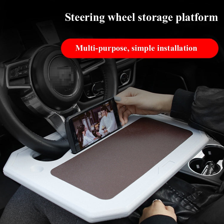 Car Multi-Purpose Steering Wheel Card Table Car Computer Bracket Chair Back Bracket Small Table Shelf Rack(Upgrade Black) - Car Drink Holders by null | Online Shopping South Africa | PMC Jewellery | Buy Now Pay Later Mobicred