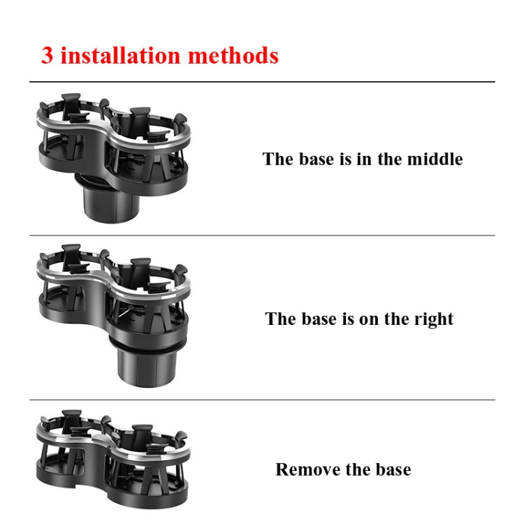 SHUNWEI SD-1038 Car Dual-Hole Water Cup Holder Cola Vacuum Flask Holder One For Two Beverage Holders - Car Drink Holders by SHUNWEI | Online Shopping South Africa | PMC TechLife | Buy Now Pay Later Mobicred