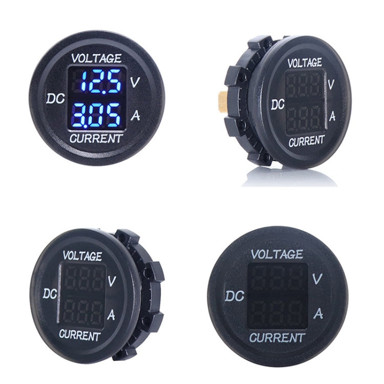 2 In 1 Modified Car Double Digital Voltage Current Table Measuring Instrument(Red Light) - Clocks & Car Meters by PMC TechLife | Online Shopping South Africa | PMC TechLife | Buy Now Pay Later Mobicred