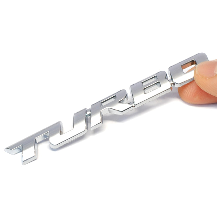 8 PCS Car Alloy Modified Turbocharged TURBO Metal Car Sticker Sports Body Sticker Car Tail Label Side Decoration Sticker, Model: Large 12 X 1.4cm(Silver) - Decorative Sticker by PMC TechLife | Online Shopping South Africa | PMC TechLife | Buy Now Pay Later Mobicred