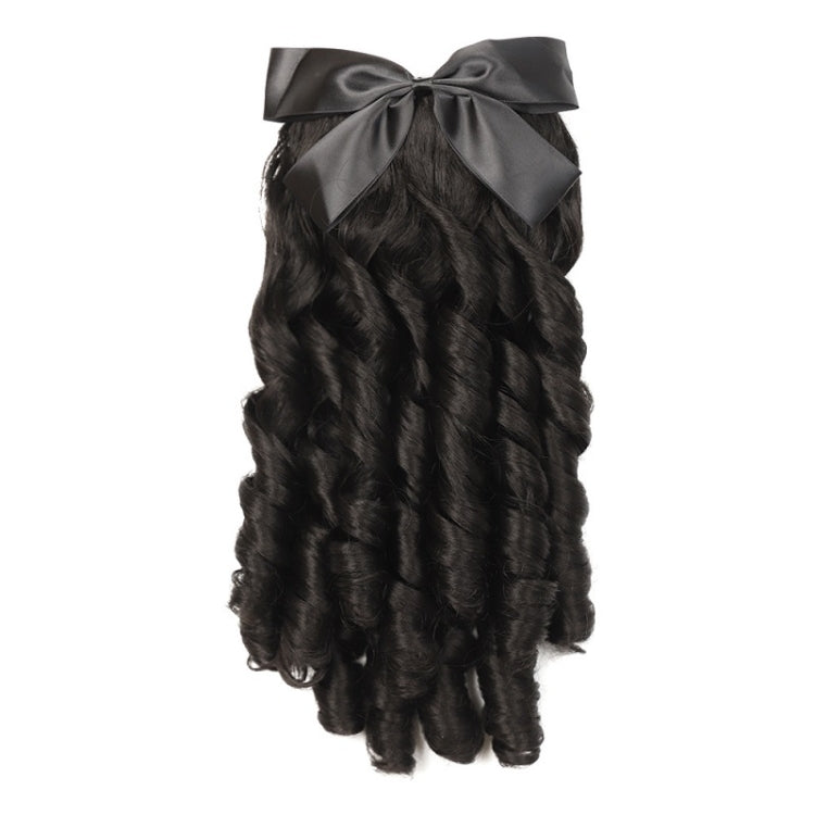 Princess Curly Ponytail Wig Costume Film And Television Retro Prom Comb Ponytail Curly Hair(Natural Black) - free shipping - PMC TechLife - Order now!
