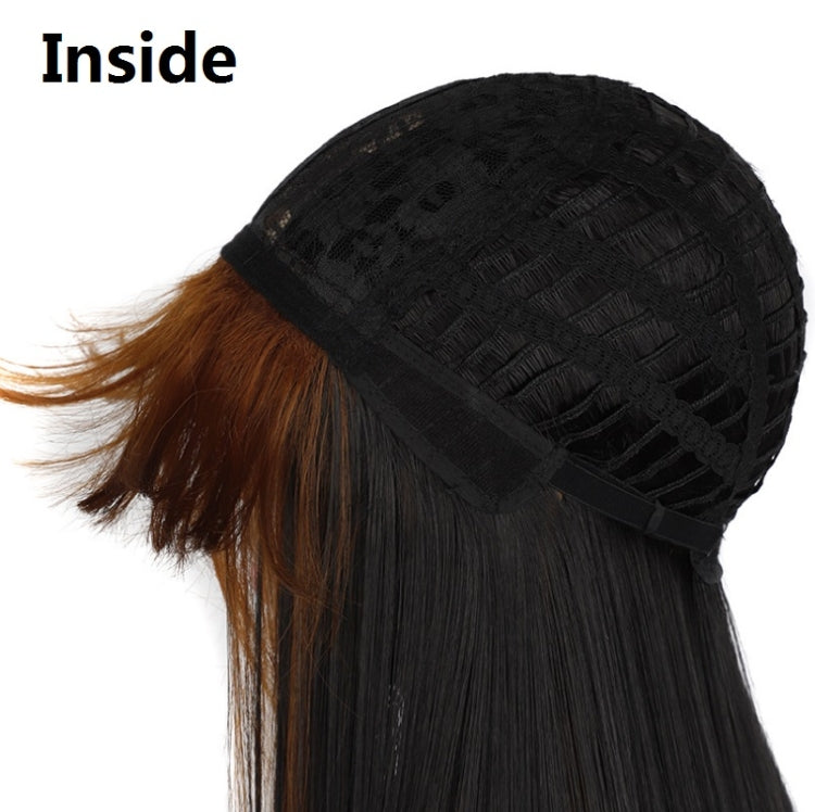 Color Bleaching And Dyeing Double Sideburns With Bangs Long Straight Hip-Hop Wig(Gem Blue Bleaching Black) - free shipping - PMC TechLife - Order now!