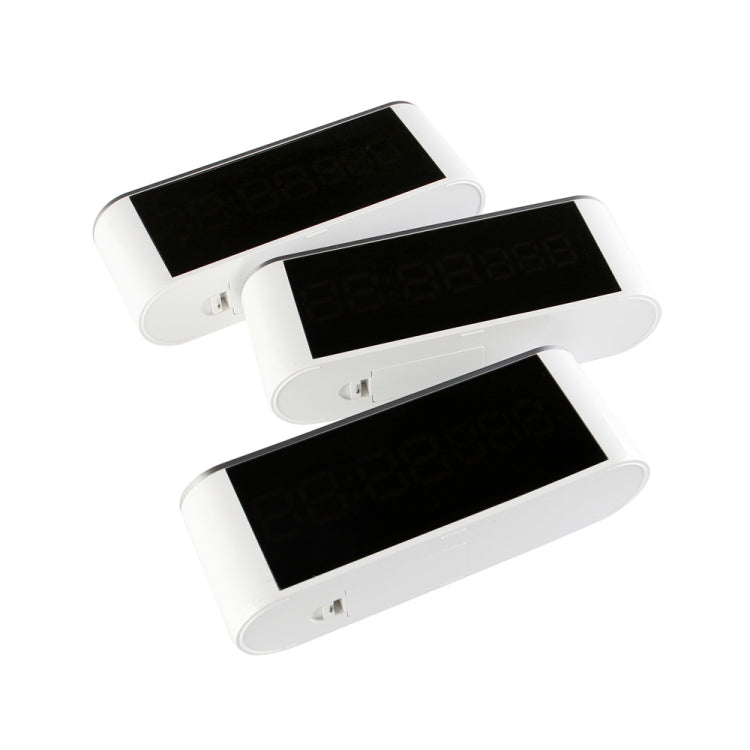 Home LED Mirror Multifunction Electronic Clock Mirror Clock Household Thermometer(Blue Word) - Alarm Clocks by PMc TechLife | Online Shopping South Africa | PMc TechLife | Buy Now Pay Later Mobicred