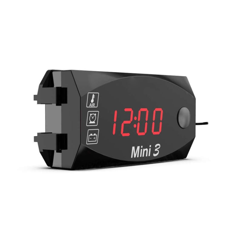 Voltage Clock And Temperature 3 In 1 LED Electronic Meter Large-Screen Digital Display Waterproof And Dustproof Voltmeter(Red Light) - Electrical Instruments by PMC TechLife | Online Shopping South Africa | PMC TechLife | Buy Now Pay Later Mobicred