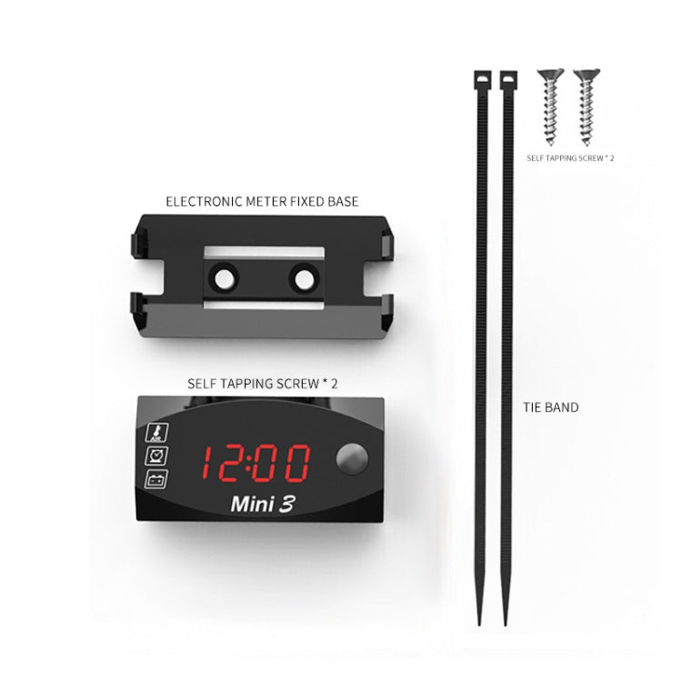 Voltage Clock And Temperature 3 In 1 LED Electronic Meter Large-Screen Digital Display Waterproof And Dustproof Voltmeter(Blue Light) - Electrical Instruments by PMC TechLife | Online Shopping South Africa | PMC TechLife | Buy Now Pay Later Mobicred