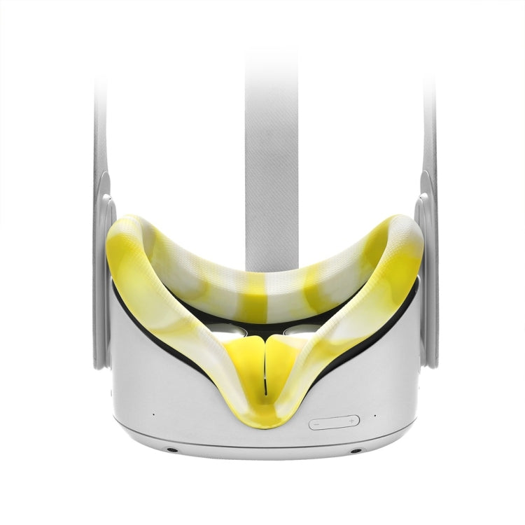VR Silicone Eye Cover Anti-Sweat And Decontamination Color VR Goggles For Oculus Quest 2(White Yellow) - VR Accessories by PMC TechLife | Online Shopping South Africa | PMC TechLife | Buy Now Pay Later Mobicred
