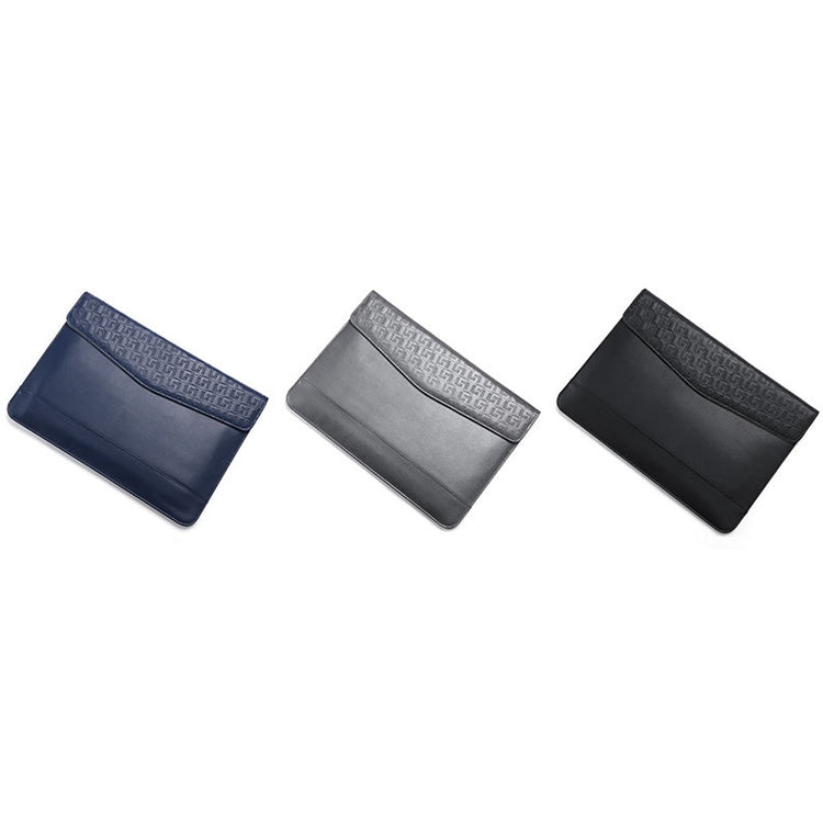 Horizontal  Embossed Notebook Liner Bag Ultra-Thin Magnetic Holster, Applicable Model: 11 -12 inch(Gray) - 10 - 11 inch by PMC Jewellery | Online Shopping South Africa | PMC Jewellery | Buy Now Pay Later Mobicred