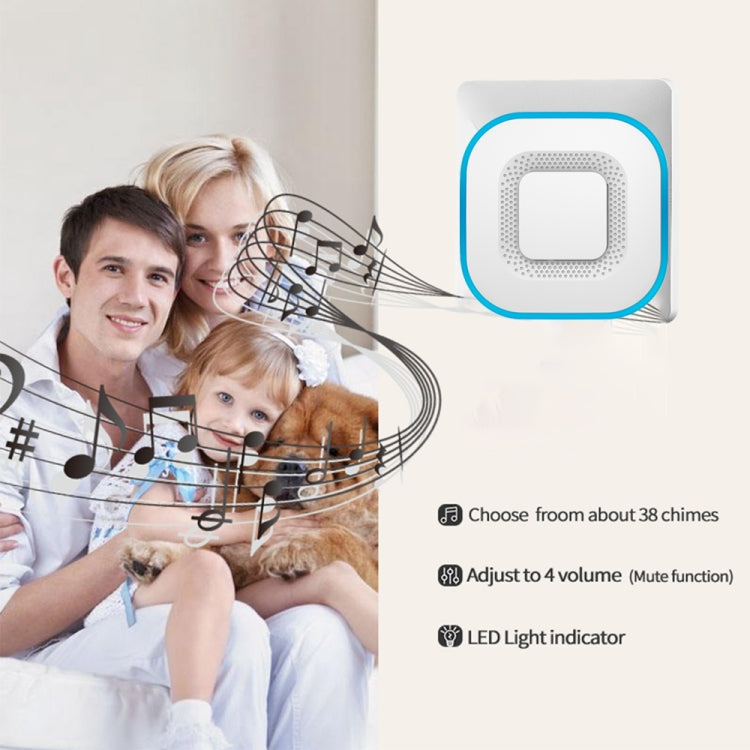 CACAZI V028F 1 For 3 Wireless Music Doorbell without Battery, Plug:UK Plug(White) - free shipping - PMC TechLife - Order now!