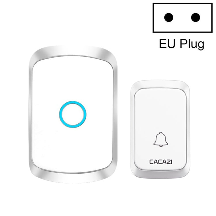 CACAZI A50 1 For 1 Wireless Music Doorbell without Battery, Plug:EU Plug(White) - free shipping - PMC TechLife - Order now!