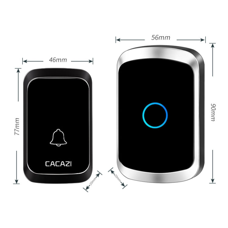 CACAZI A50 1 For 1 Wireless Music Doorbell without Battery, Plug:EU Plug(White) - free shipping - PMC TechLife - Order now!