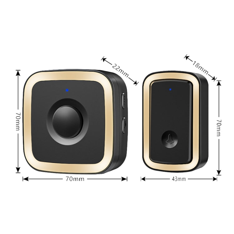 CACAZI A58 1 For 1 Smart Wireless Doorbell without Battery, Plug:UK Plug(Gold) - free shipping - PMC TechLife - Order now!