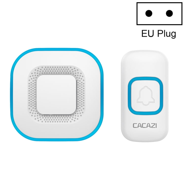 CACAZI V028F Wireless Music Doorbell without Battery, Plug:EU Plug(White) - Wireless Doorbell by CACAZI | Online Shopping South Africa | PMC TechLife | Buy Now Pay Later Mobicred
