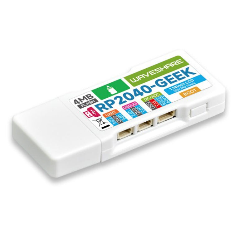 Waveshare 25394 RP2040-GEEK Development Board, Based On RP2040 Microcontroller, With 1.14inch 65K Color LCD - Modules Expansions Accessories by Waveshare | Online Shopping South Africa | PMC TechLife | Buy Now Pay Later Mobicred