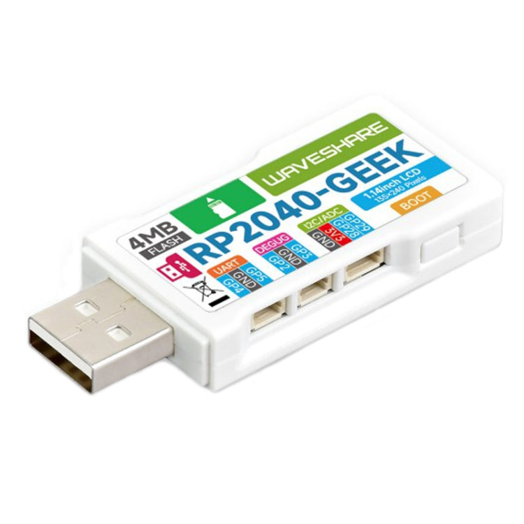 Waveshare 25394 RP2040-GEEK Development Board, Based On RP2040 Microcontroller, With 1.14inch 65K Color LCD - Modules Expansions Accessories by Waveshare | Online Shopping South Africa | PMC TechLife | Buy Now Pay Later Mobicred