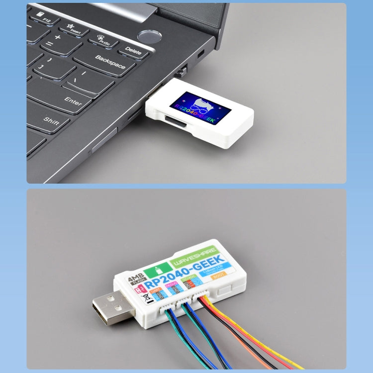 Waveshare 25394 RP2040-GEEK Development Board, Based On RP2040 Microcontroller, With 1.14inch 65K Color LCD - Modules Expansions Accessories by Waveshare | Online Shopping South Africa | PMC TechLife | Buy Now Pay Later Mobicred