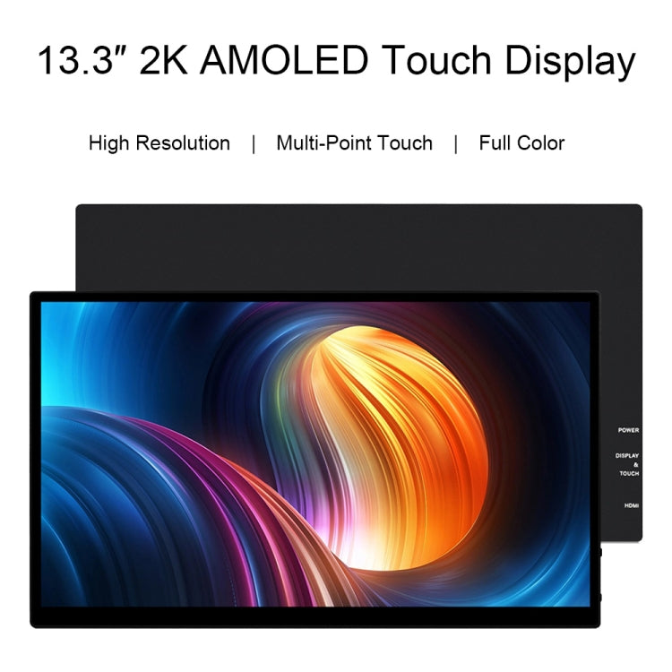 Waveshare 13.3 Inch 2K 2560×1440 HDMI/Type-C Display Interface AMOLED Touch Display(UK Plug) - free shipping - PMC Jewellery - Order now!