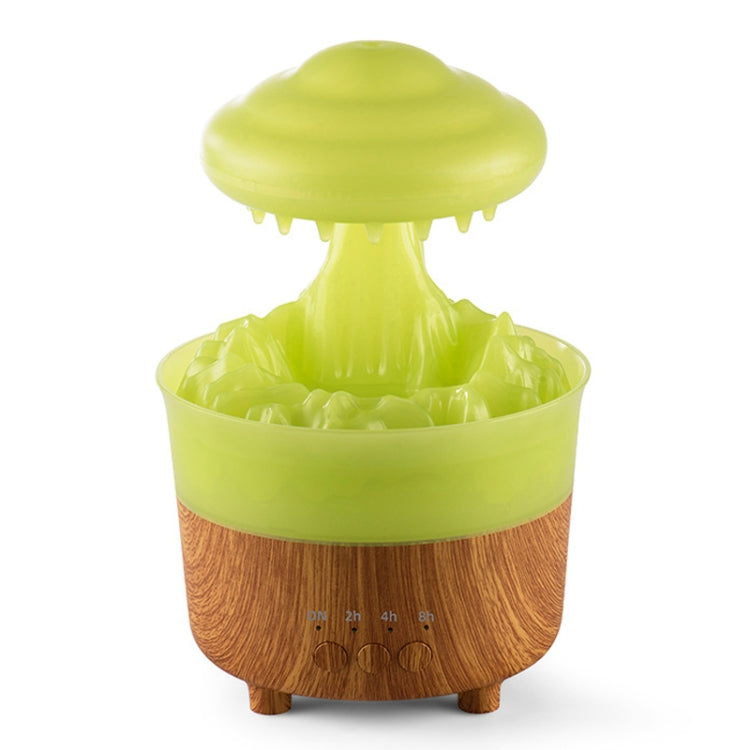 V50 Desktop Colorful Night Light Humidifier Wood Grain Water Drop Aroma Diffuser, Spec: UK Plug(Green) - free shipping - PMC TechLife - Order now!
