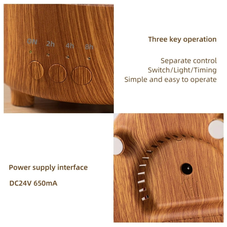 V50 Desktop Colorful Night Light Humidifier Wood Grain Water Drop Aroma Diffuser, Spec: US Plug(Green) - free shipping - PMC TechLife - Order now!