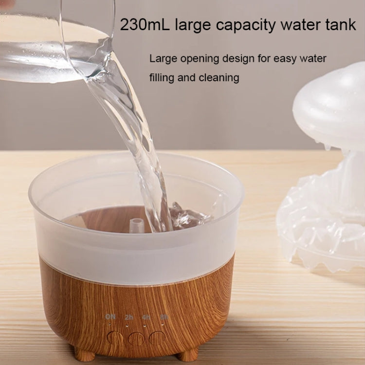 V50 Desktop Colorful Night Light Humidifier Wood Grain Water Drop Aroma Diffuser, Spec: UK Plug(Green) - free shipping - PMC TechLife - Order now!