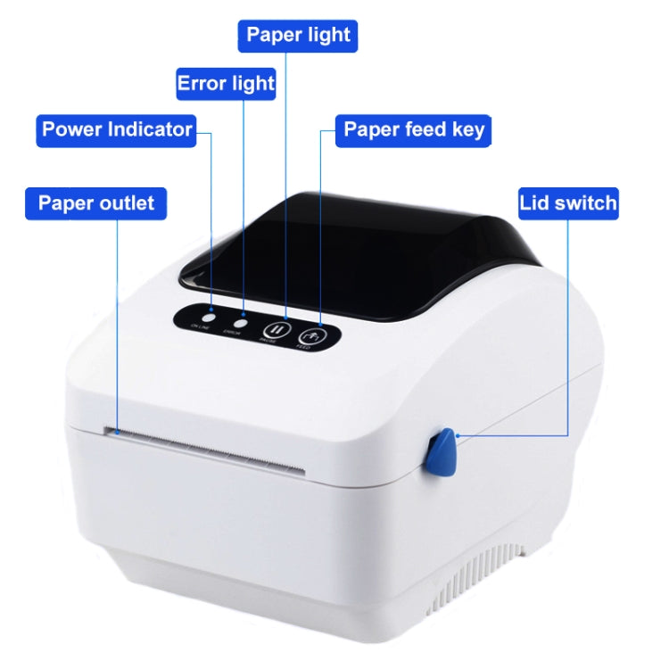 Xprinter XP-320B 80mm Thermal Barcode Supermarket Cashier Label Printer, Spec: USB(UK Plug) - free shipping - PMC TechLife - Order now!