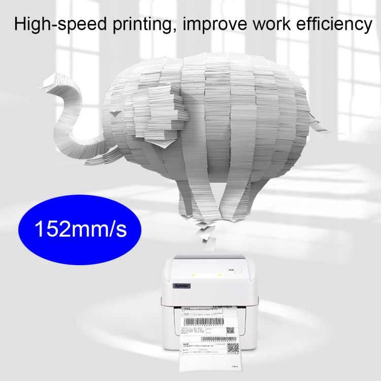 Xprinter XP-420B 108mm Express Order Printer Thermal Label Printer, Style:USB+Bluetooth(EU Plug) - free shipping - PMC TechLife - Order now!