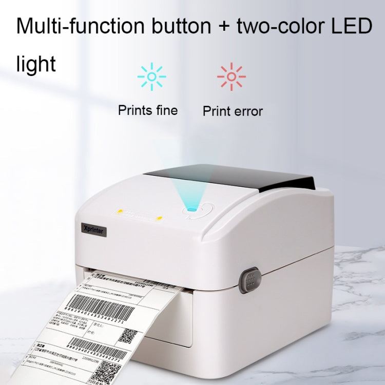 Xprinter XP-420B 108mm Express Order Printer Thermal Label Printer, Style:USB+LAN Port(EU Plug) - free shipping - PMC TechLife - Order now!