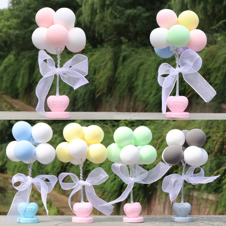 6 PCS Car Ornaments Love Balloon Personality Macaron Color Car Ornament(Pink White) - Ornaments by PMC TechLife | Online Shopping South Africa | PMC TechLife | Buy Now Pay Later Mobicred