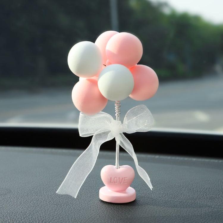 6 PCS Car Ornaments Love Balloon Personality Macaron Color Car Ornament(Pink White) - Ornaments by PMC TechLife | Online Shopping South Africa | PMC TechLife | Buy Now Pay Later Mobicred