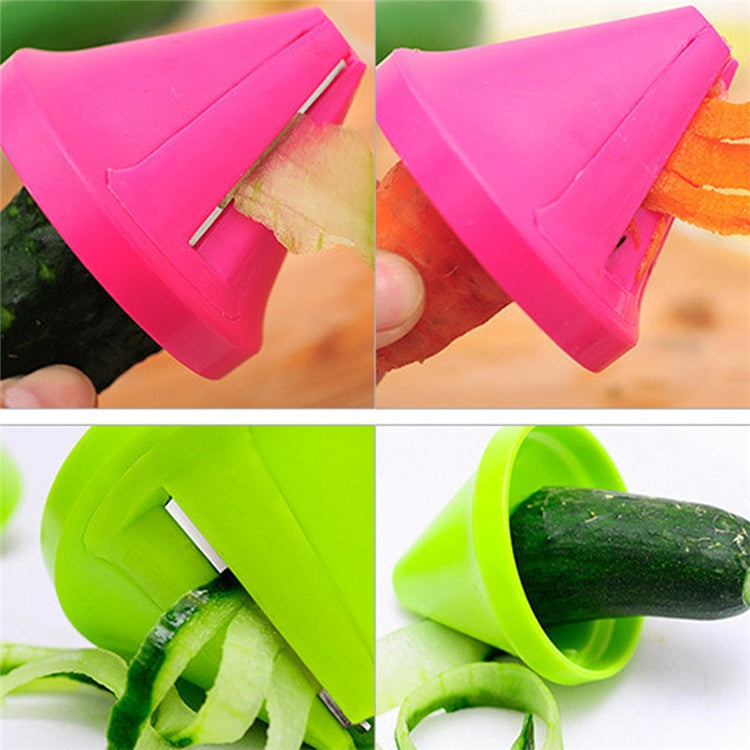 Kitchen Funnel Model Spiral Slicer Vegetable Shred Carrot Cutter(Green) - Cutter & Peeler by PMC TechLife | Online Shopping South Africa | PMC TechLife | Buy Now Pay Later Mobicred