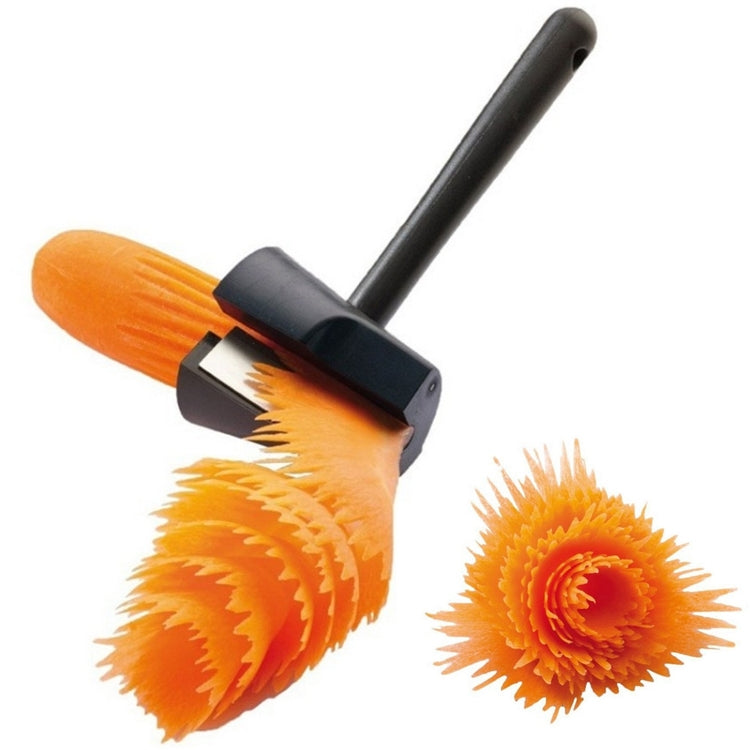 Plastic Vegetable Cutter Spiral Slicer Peeler Fruits Device Kitchen Gadget(Black) - Cutter & Peeler by PMC TechLife | Online Shopping South Africa | PMC TechLife | Buy Now Pay Later Mobicred