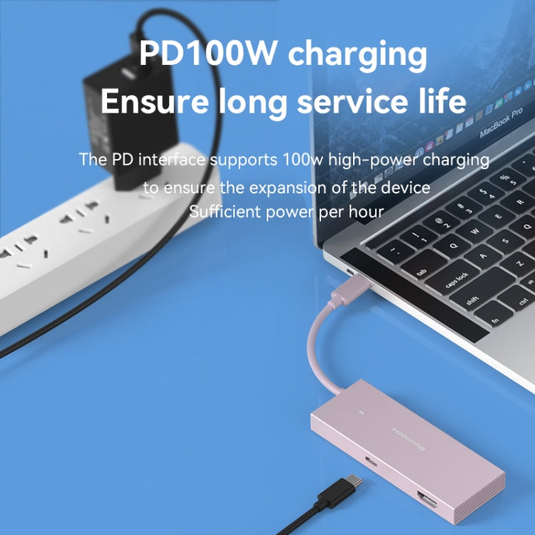 Blueendless 4K60Hz + Data Port Type-C Docking Station USB3.0 Splitter, Spec: 7-in-1 Card Reading Blue - free shipping - PMC Jewellery - Order now!