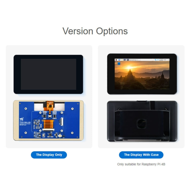 Waveshare 7 inch 800��480 IPS Capacitive Touch Display, DSI Interface, 5-Point Touch without Case - free shipping - PMC TechLife - Order now!