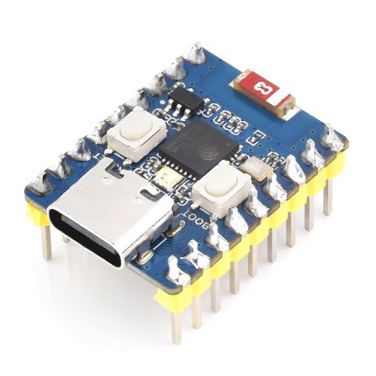 Waveshare 2.4GHz ESP32-C3 Mini Development Board, Based ESP32-C3FN4 Single-core Processor with Header - free shipping - PMC TechLife - Order now!