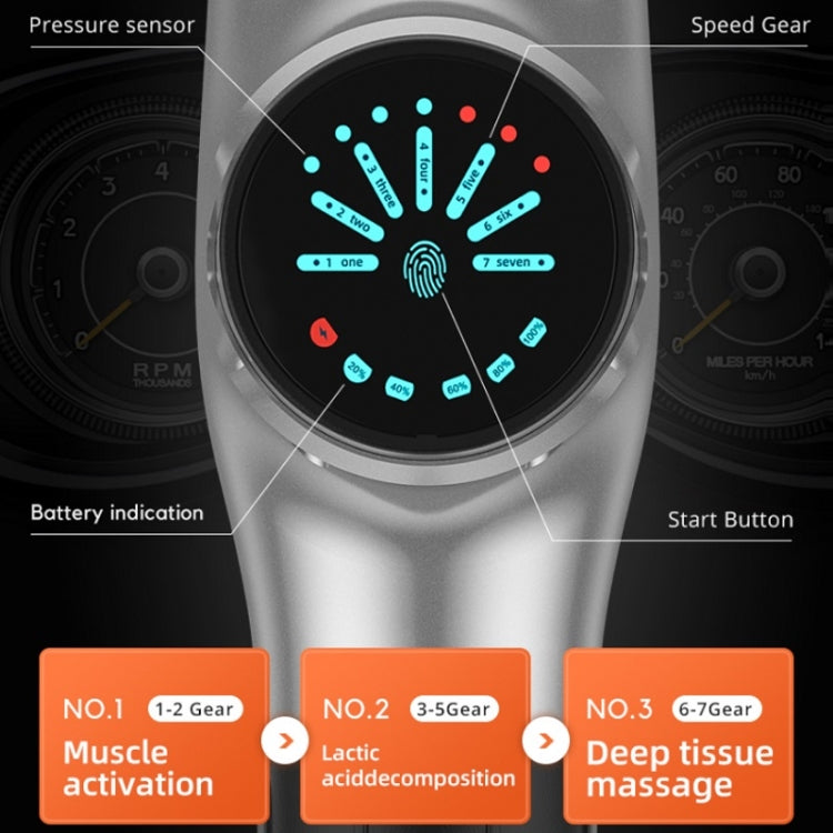 Y8-1 Fitness Massage Fascia Muscle Vibration Massager, Specification: Bright Gray(EU Plug) - free shipping - PMC TechLife - Order now!