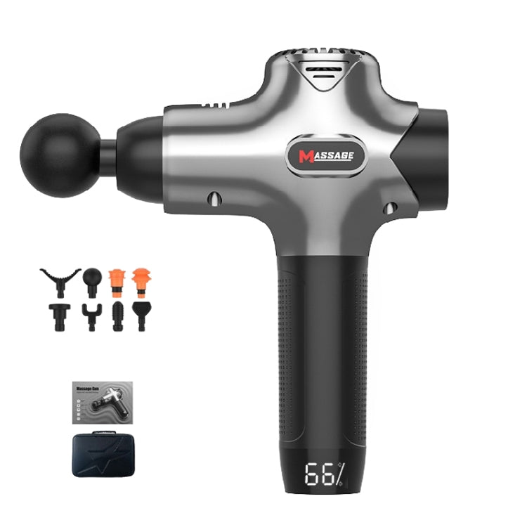 Y8-1 Fitness Massage Fascia Muscle Vibration Massager, Specification: Silver Gray(UK Plug) - free shipping - PMC TechLife - Order now!