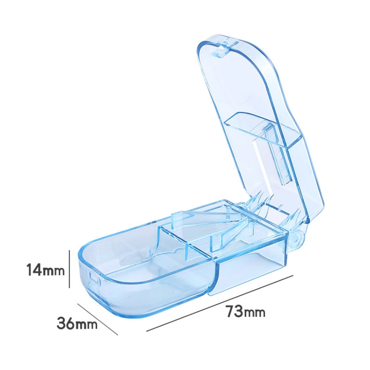 2pcs R8335 Transparent Medicine Cutter Food Grade Plastic Split Cartridge Pill Separator(Blue) - free shipping - PMC TechLife - Order now!