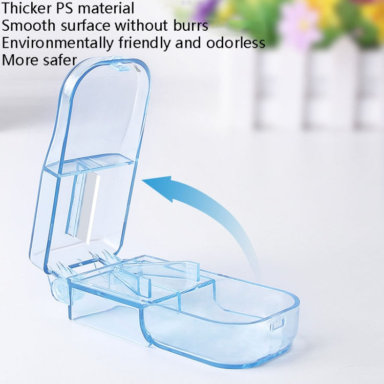 2pcs R8335 Transparent Medicine Cutter Food Grade Plastic Split Cartridge Pill Separator(Blue) - free shipping - PMC TechLife - Order now!