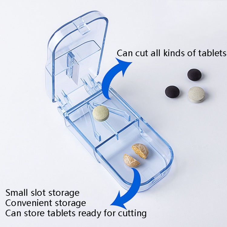 2pcs R8335 Transparent Medicine Cutter Food Grade Plastic Split Cartridge Pill Separator(Blue) - free shipping - PMC TechLife - Order now!