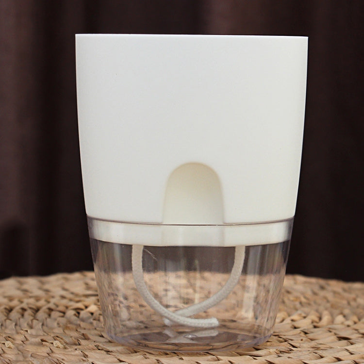 Transparent Plastic Double-Layer Water Storage Automatic Water-Absorbing Flowerpot, Size: A705 Caliber 10.5cm(White Transparent Basin) - Flower Pots & Planters by PMc TechLife | Online Shopping South Africa | PMc TechLife | Buy Now Pay Later Mobicred