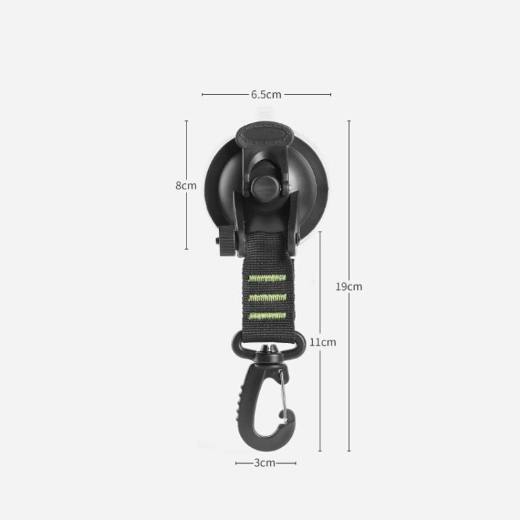 3 PCS Car Tent Suction Cup Home Users Outside Travel Portable Suction Cup Hook Round Carabiner(Green) - Tents & Accessories by PMC TechLife | Online Shopping South Africa | PMC TechLife | Buy Now Pay Later Mobicred