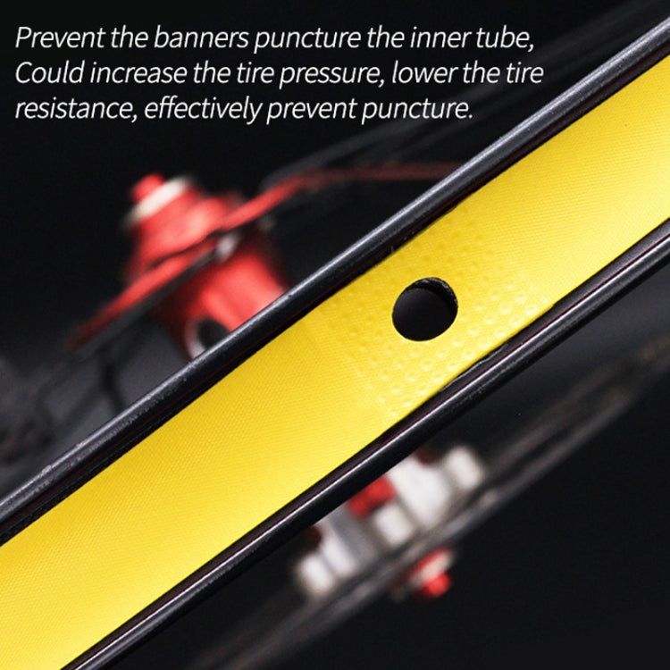 10 PCS Road Mountain Bike Anti-Stab Tire Pad Bicycle Wheel Set PVC Spoke Lining Tape, Colour: Yellow(26inch x 18mm) - Others by PMc TechLife | Online Shopping South Africa | PMc TechLife | Buy Now Pay Later Mobicred
