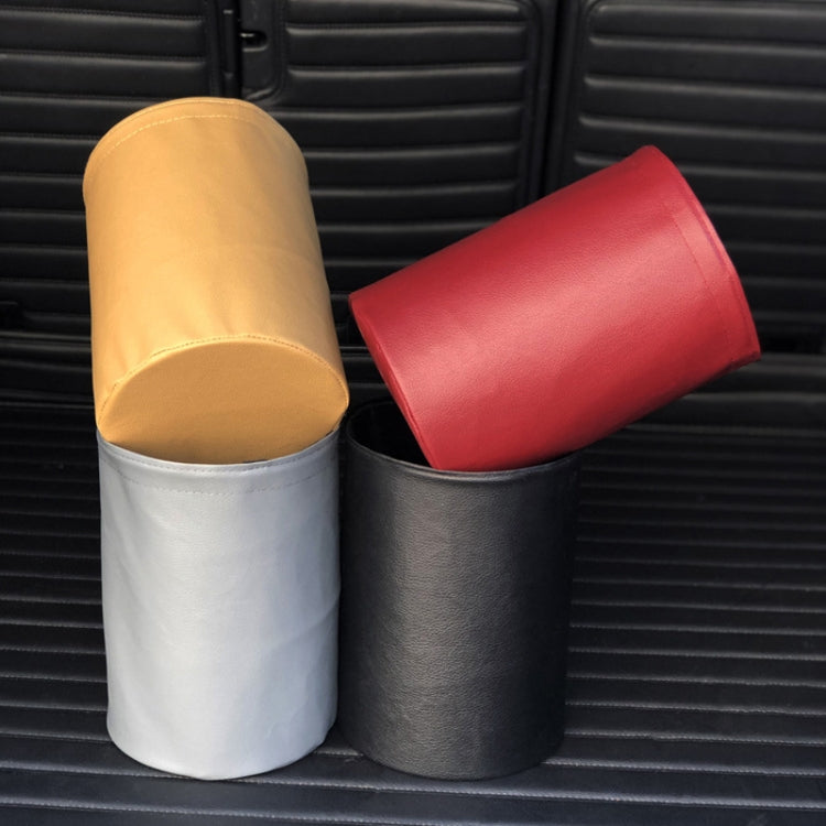 2 PCS Leather Foldable Car Trash Can Mini Chair Back Suspended Waterproof Trash Can(Black) - Stowing Tidying by PMC TechLife | Online Shopping South Africa | PMC TechLife | Buy Now Pay Later Mobicred