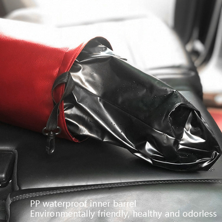 2 PCS Leather Foldable Car Trash Can Mini Chair Back Suspended Waterproof Trash Can(Black) - Stowing Tidying by PMC TechLife | Online Shopping South Africa | PMC TechLife | Buy Now Pay Later Mobicred