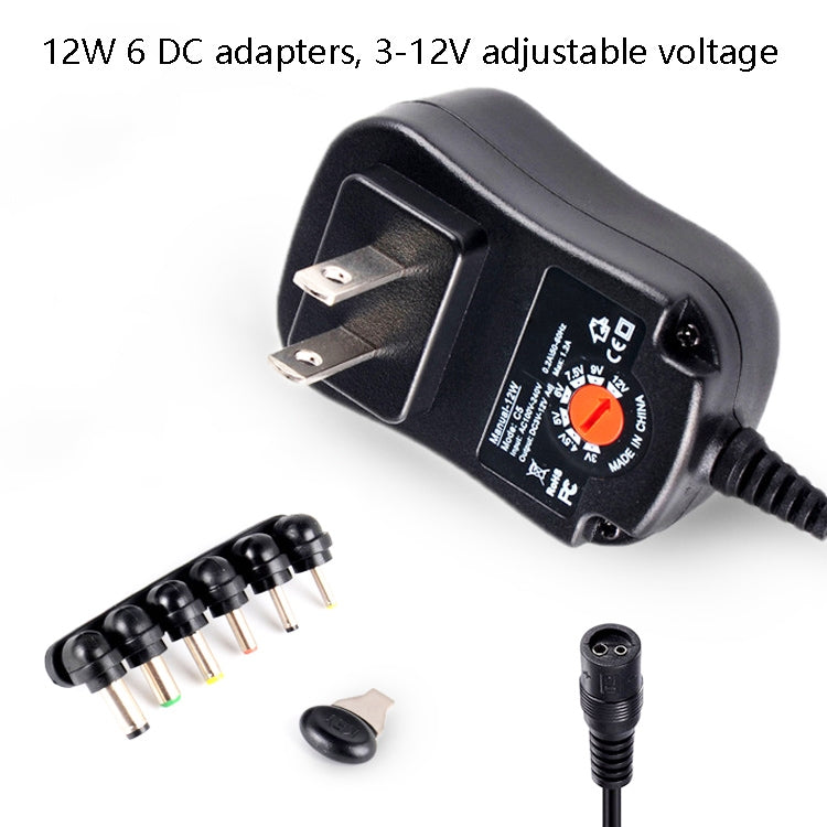 C5 3-12V 12W Adjustable Voltage Regulated Switch Power Supply Power Adapter Multifunction Charger With DC Tips(UK Plug) - free shipping - PMC TechLife - Order now!