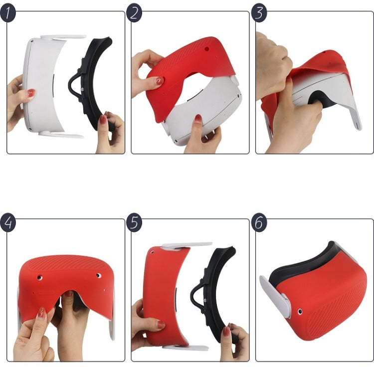 VR Glasses Silicone Waterproof Dust-Proof And Fall-Proof Protective Shell For Meta Quest(Red) - VR Accessories by PMC TechLife | Online Shopping South Africa | PMC TechLife | Buy Now Pay Later Mobicred