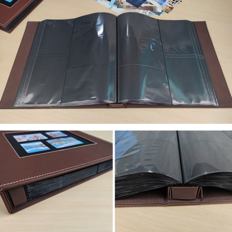 6 Inch 600 Sheets Leather Cover Photo Album Family Photo Album Storage Book(Black) - Photo Albums & Photo Frames by PMc TechLife | Online Shopping South Africa | PMc TechLife | Buy Now Pay Later Mobicred