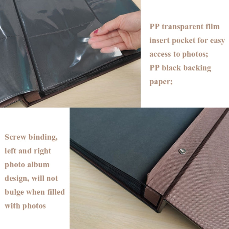 6 Inch 600 Sheets Leather Cover Photo Album Family Photo Album Storage Book(Black) - Photo Albums & Photo Frames by PMc TechLife | Online Shopping South Africa | PMc TechLife | Buy Now Pay Later Mobicred