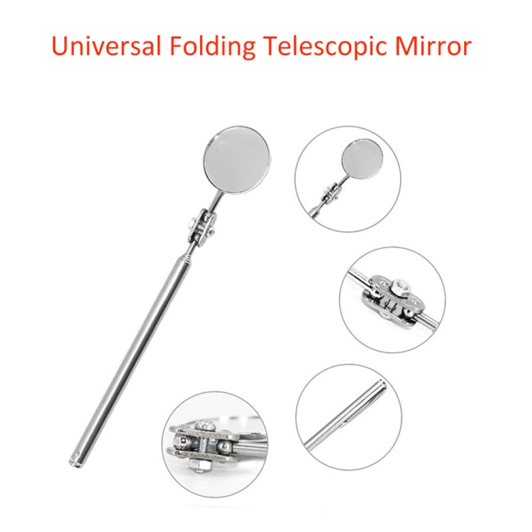 Car Repair Detection Mirror Universal Folding Telescopic Mirror Welding Chassis Inspection Mirror, Model: Purple Handle 50mm - Inspection Tools by PMC TechLife | Online Shopping South Africa | PMC TechLife | Buy Now Pay Later Mobicred